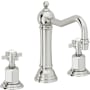 California Faucets Montecito 1.2 GPM Widespread Bathroom Faucet with 1-1/4" Completely Finished ZeroDrain and Cross Handles Polished Chrome