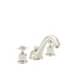 California Faucets Cardiff 1.2 GPM Widespread Bathroom Faucet with Double Handles - Includes Ceramic Disc Valve Polished Nickel