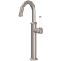 California Faucets Cardiff 1.2 GPM Single Hole Bathroom / Bar / Prep Faucet with High Spout Satin Nickel