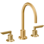 California Faucets Rincon Bay 1.2 GPM Widespread Bathroom Faucet with 1-1/4" Completely Finished ZeroDrain and Lever Handles Lifetime Satin Gold