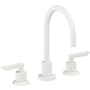 California Faucets Rincon Bay 1.2 GPM Widespread Bathroom Faucet with 1-1/4" Completely Finished ZeroDrain and Lever Handles Matte White