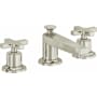California Faucets Rincon Bay 1.2 GPM Widespread Bathroom Faucet with Pop-Up Drain Assembly and Cross Handles Burnished Nickel Uncoated