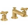California Faucets Rincon Bay 1.2 GPM Widespread Bathroom Faucet with Pop-Up Drain Assembly and Cross Handles Lifetime Satin Gold