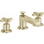 California Faucets Rincon Bay 1.2 GPM Widespread Bathroom Faucet with Pop-Up Drain Assembly and Cross Handles Polished Brass