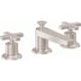 California Faucets Rincon Bay 1.2 GPM Widespread Bathroom Faucet with Pop-Up Drain Assembly and Cross Handles Satin Nickel