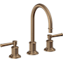 California Faucets Miramar 1.2 GPM Widespread Bathroom Faucet with 2-1/4" Completely Finished ZeroDrain Assembly Antique Brass Flat