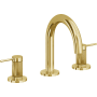 California Faucets D Street 1.2 GPM Widespread Bathroom Faucet with 1-1/4" ZeroDrain and Lever Handles Lifetime Polished Gold