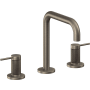 California Faucets D Street 1.2 GPM Widespread Bathroom Faucet with 1-1/4" ZeroDrain and Lever Handles Antique Nickel Flat