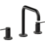 California Faucets D Street 1.2 GPM Widespread Bathroom Faucet with 1-1/4" ZeroDrain and Lever Handles Matte Black