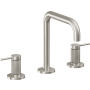 California Faucets D Street 1.2 GPM Widespread Bathroom Faucet with 1-1/4" ZeroDrain and Lever Handles Ultra Stainless Steel