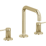 California Faucets D Street 1.2 GPM Widespread Bathroom Faucet with 1-1/4" Completely Finished ZeroDrain and Lever Handles Polished Brass