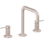 California Faucets D Street 1.2 GPM Widespread Bathroom Faucet with 1-1/4" Completely Finished ZeroDrain and Lever Handles Satin Nickel