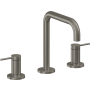 California Faucets D Street 1.2 GPM Widespread Bathroom Faucet with 1-1/4" ZeroDrain and Lever Handles Graphite
