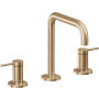 California Faucets D Street 1.2 GPM Widespread Bathroom Faucet with 1-1/4" ZeroDrain and Lever Handles Satin Bronze