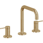 California Faucets D Street 1.2 GPM Widespread Bathroom Faucet with 1-1/4" Completely Finished ZeroDrain and Lever Handles Burnished Brass Uncoated