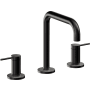 California Faucets D Street 1.2 GPM Widespread Bathroom Faucet with 1-1/4" Completely Finished ZeroDrain and Lever Handles Matte Black