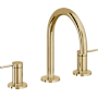 California Faucets D Street 1.2 GPM Widespread Bathroom Faucet with 1-1/4" ZeroDrain and Lever Handles French Gold
