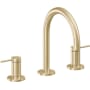 California Faucets D Street 1.2 GPM Widespread Bathroom Faucet with 1-1/4" ZeroDrain and Lever Handles Satin Brass