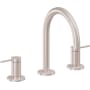 California Faucets D Street 1.2 GPM Widespread Bathroom Faucet with 1-1/4" ZeroDrain and Lever Handles Satin Nickel