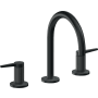 California Faucets D Street 1.2 GPM Widespread Bathroom Faucet with 1-1/4" ZeroDrain and Lever Handles Carbon