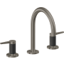California Faucets D Street 1.2 GPM Widespread Bathroom Faucet with 1-1/4" ZeroDrain and Lever Handles Graphite