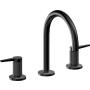 California Faucets D Street 1.2 GPM Widespread Bathroom Faucet with 1-1/4" ZeroDrain and Lever Handles Matte Black