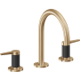 California Faucets D Street 1.2 GPM Widespread Bathroom Faucet with 1-1/4" ZeroDrain and Lever Handles Satin Bronze