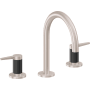 California Faucets D Street 1.2 GPM Widespread Bathroom Faucet with 1-1/4" ZeroDrain and Lever Handles Satin Nickel