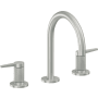 California Faucets D Street 1.2 GPM Widespread Bathroom Faucet with 1-1/4" ZeroDrain and Lever Handles Satin Chrome