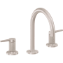 California Faucets D Street 1.2 GPM Widespread Bathroom Faucet with 1-1/4" ZeroDrain and Lever Handles Satin Nickel