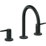 California Faucets D Street 1.2 GPM Widespread Bathroom Faucet with 1-1/4" Completely Finished ZeroDrain and Lever Handles Carbon