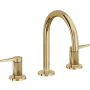 California Faucets D Street 1.2 GPM Widespread Bathroom Faucet with 1-1/4" Completely Finished ZeroDrain and Lever Handles French Gold