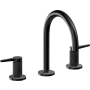 California Faucets D Street 1.2 GPM Widespread Bathroom Faucet with 1-1/4" Completely Finished ZeroDrain and Lever Handles Matte Black