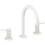 California Faucets D Street 1.2 GPM Widespread Bathroom Faucet with 1-1/4" Completely Finished ZeroDrain and Lever Handles Matte White