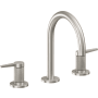 California Faucets D Street 1.2 GPM Widespread Bathroom Faucet with 1-1/4" Completely Finished ZeroDrain and Lever Handles Ultra Stainless Steel