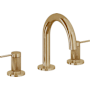California Faucets D Street 1.2 GPM Widespread Bathroom Faucet with 1-1/4" Completely Finished ZeroDrain and Lever Handles Burnished Brass Uncoated