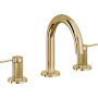 California Faucets D Street 1.2 GPM Widespread Bathroom Faucet with 1-1/4" Completely Finished ZeroDrain and Lever Handles French Gold