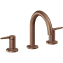 California Faucets D Street 1.2 GPM Widespread Bathroom Faucet with 1-1/4" ZeroDrain and Lever Handles Antique Copper Flat