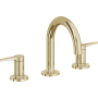 California Faucets D Street 1.2 GPM Widespread Bathroom Faucet with 1-1/4" Completely Finished ZeroDrain and Lever Handles Polished Brass