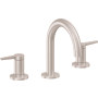 California Faucets D Street 1.2 GPM Widespread Bathroom Faucet with 1-1/4" Completely Finished ZeroDrain and Lever Handles Satin Nickel