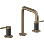 California Faucets D Street 1.2 GPM Widespread Bathroom Faucet with 1-1/4" Completely Finished ZeroDrain and Lever Handles Antique Brass Flat