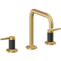 California Faucets D Street 1.2 GPM Widespread Bathroom Faucet with 1-1/4" Completely Finished ZeroDrain and Lever Handles Lifetime Satin Gold