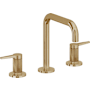 California Faucets D Street 1.2 GPM Widespread Bathroom Faucet with 1-1/4" ZeroDrain and Lever Handles Burnished Brass Uncoated