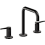 California Faucets D Street 1.2 GPM Widespread Bathroom Faucet with 1-1/4" ZeroDrain and Lever Handles Matte Black