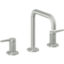 California Faucets D Street 1.2 GPM Widespread Bathroom Faucet with 1-1/4" ZeroDrain and Lever Handles Satin Chrome