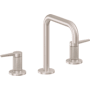 California Faucets D Street 1.2 GPM Widespread Bathroom Faucet with 1-1/4" ZeroDrain and Lever Handles Satin Nickel
