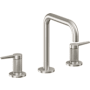 California Faucets D Street 1.2 GPM Widespread Bathroom Faucet with 1-1/4" ZeroDrain and Lever Handles Ultra Stainless Steel