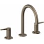 California Faucets D Street 1.2 GPM Widespread Bathroom Faucet with 1-1/4" Completely Finished ZeroDrain and Lever Handles Antique Nickel Flat