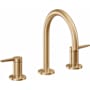 California Faucets D Street 1.2 GPM Widespread Bathroom Faucet with 1-1/4" Completely Finished ZeroDrain and Lever Handles Satin Bronze