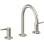 California Faucets D Street 1.2 GPM Widespread Bathroom Faucet with 1-1/4" Completely Finished ZeroDrain and Lever Handles Ultra Stainless Steel